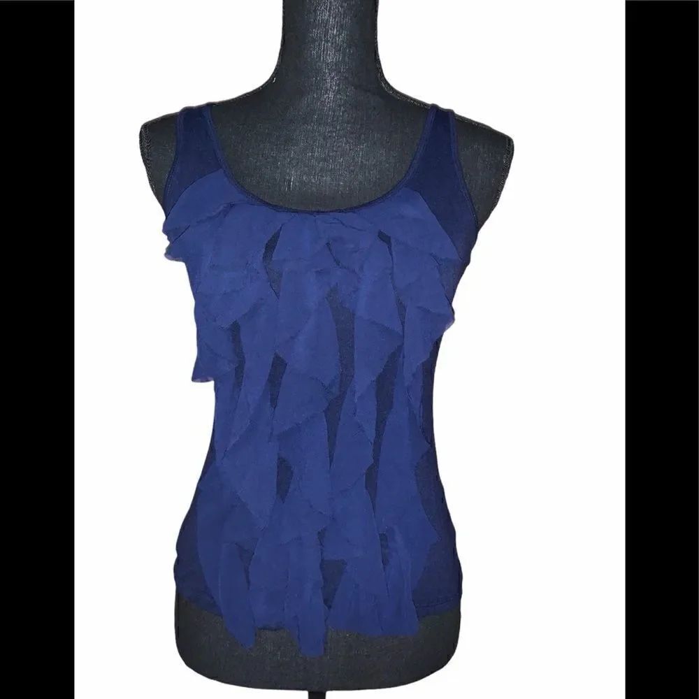 New York & Co Frill Sleeveless Top